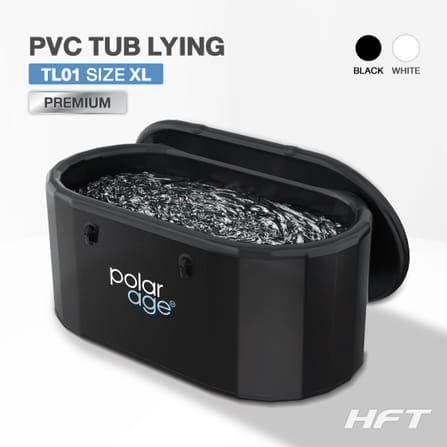 HOMEFITTOOLS ROUND LYING PVC ICE BATH TUB, MODEL TL01XL, BLACK_6
